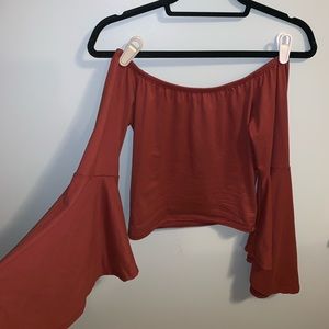 Off the shoulder crop top